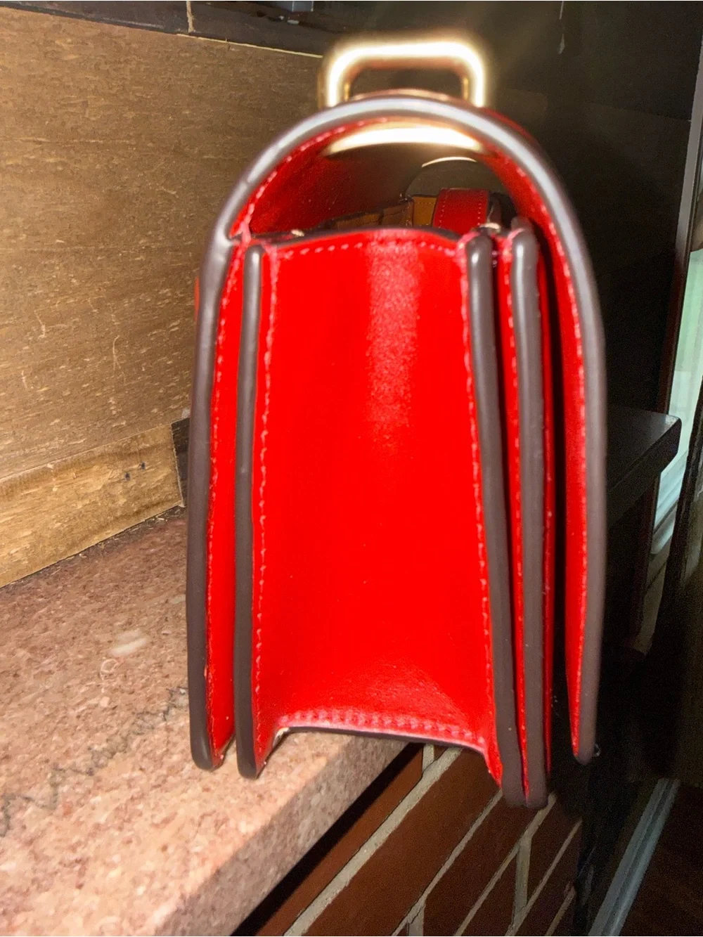 Coach Women's Luxe Refined Calf Leather Bandit Shoulder Bag in Bold Red